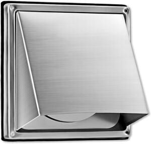 5" Stainless Steel Dryer Vent Cover Outside Vent Cushioned Non Return Flap